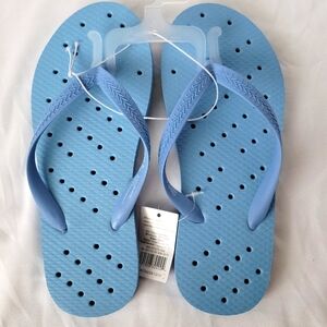 Shower Shoes Blue Thong Flip Flops